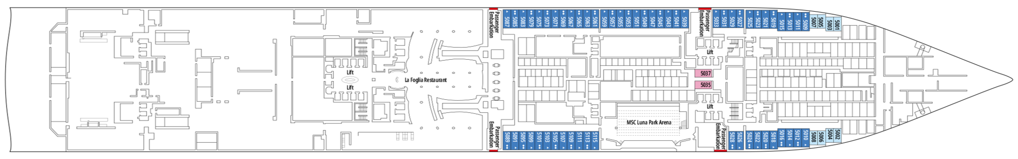 Deck 5 - Cozumel plan